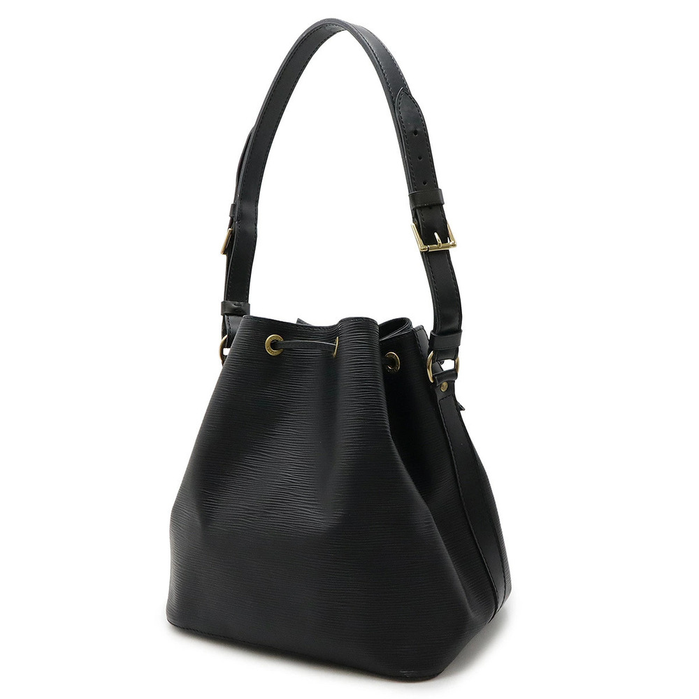 Louis Vuitton Epi Drawstring Shoulder Black Hobo Bag Noir Black